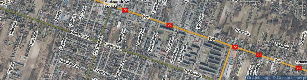 Zdjęcie satelitarne Waryńskiego Ludwika ul.